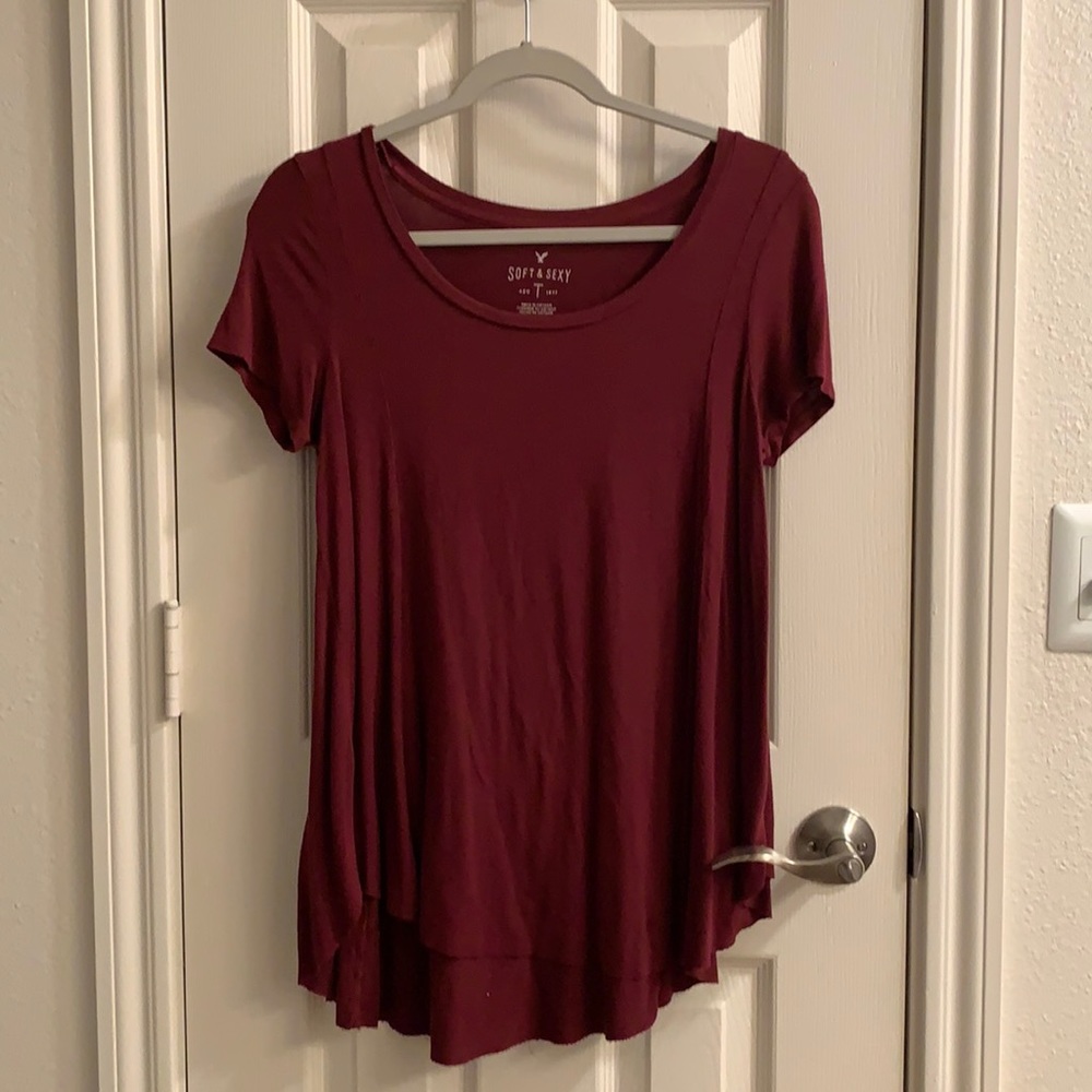Flowy maroon top